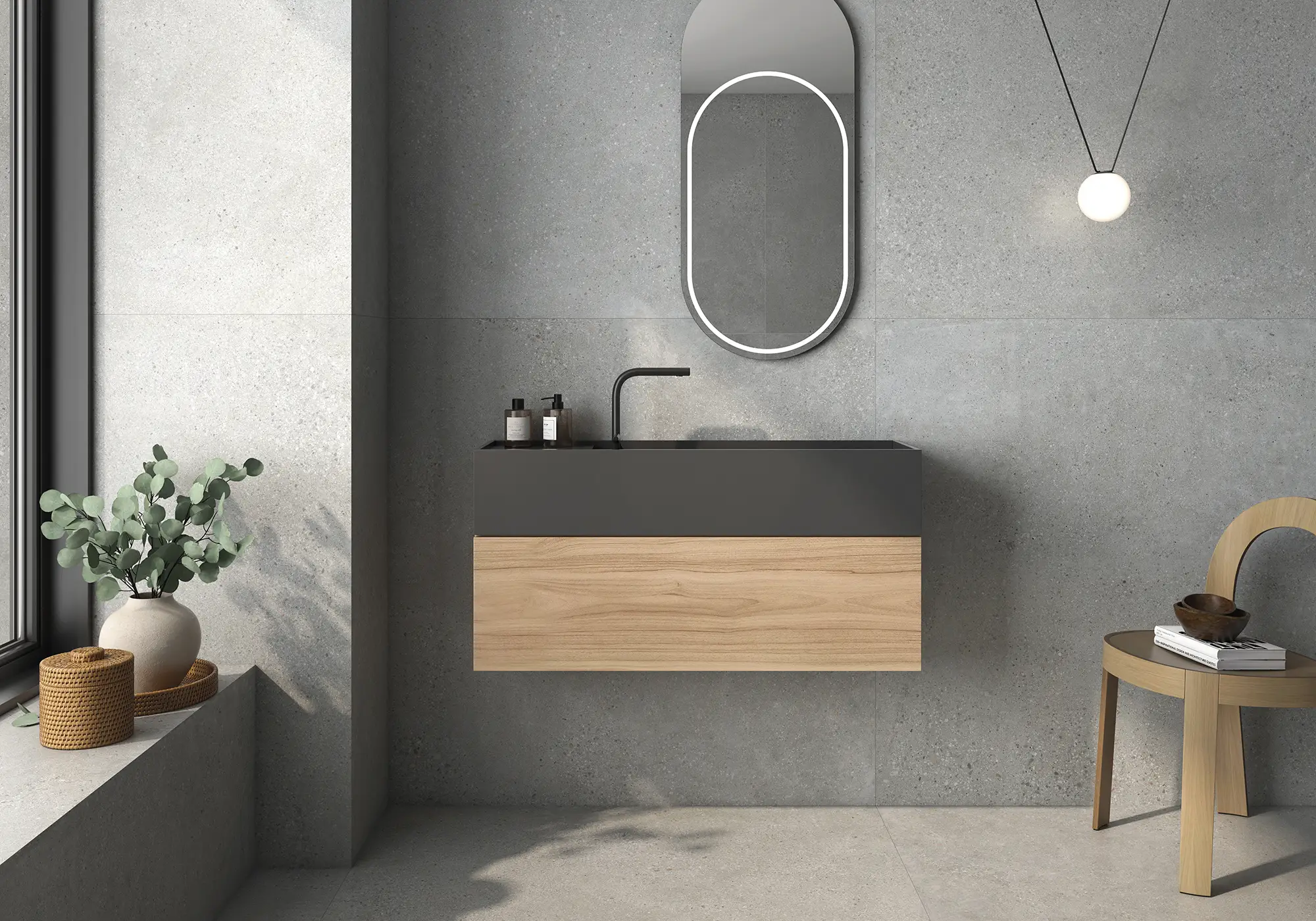 Carrelage d'intérieur Memory de chez Géotiles avec un effet pierre, disponible en plusieurs coloris proposé à la ventge par Idéal Carrelage Oise à prix d'usine.